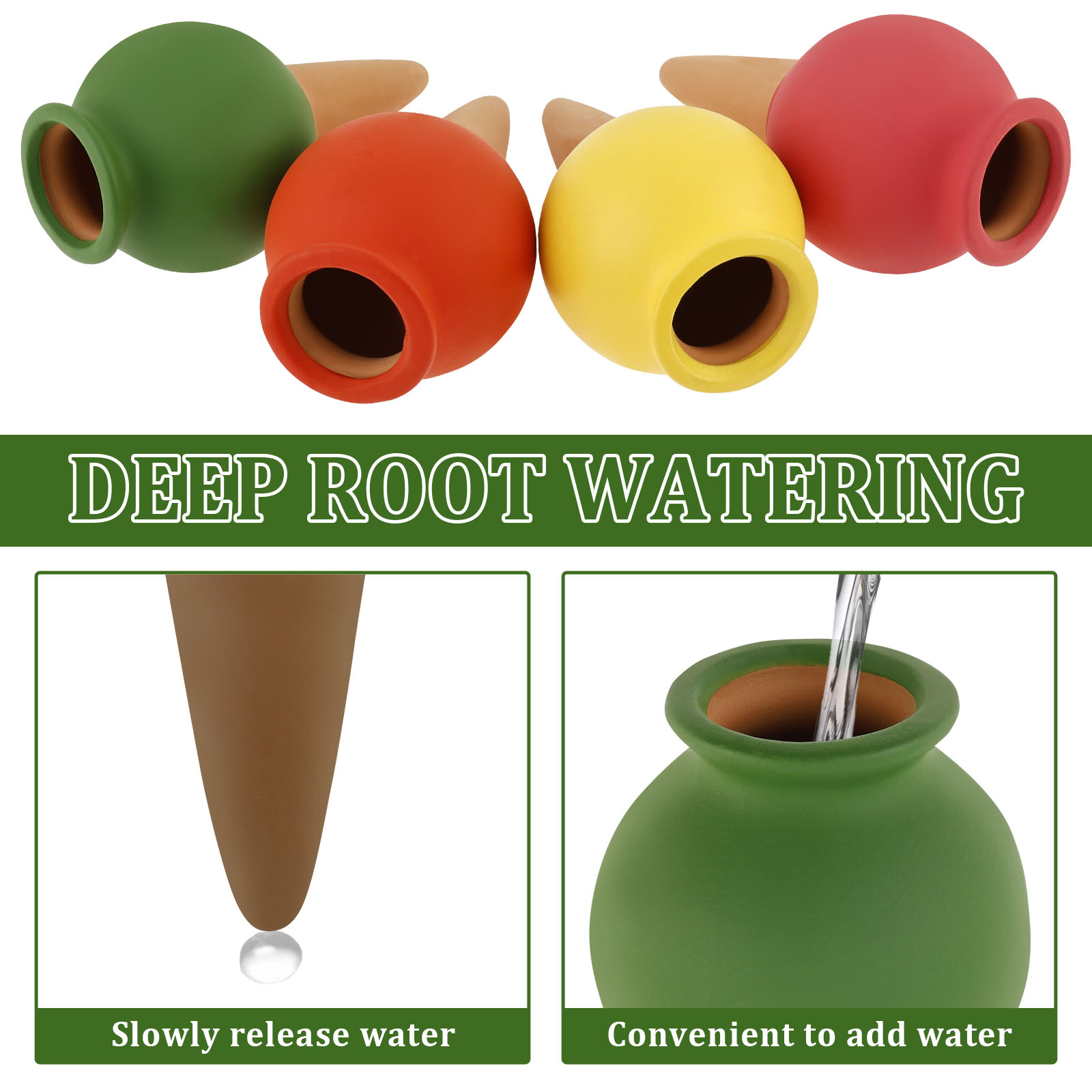 8Pcs 테라코타 자체 급수 스파이크 점토 식물 급수  - Self Watering Insert 리뷰 및 가격